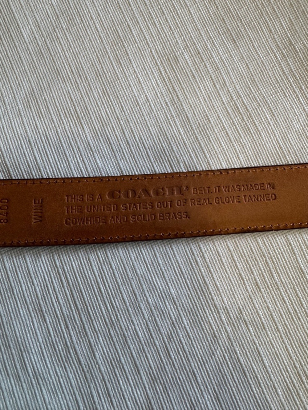 Coach Vintage made USS Leather Belt with Gold Buckle medium - Picture 4 of 7